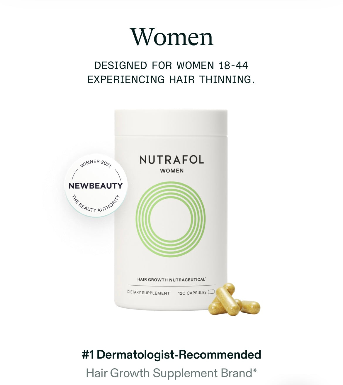 Nutrafol Women’s Hair Growth Supplement 3 Month Supply
